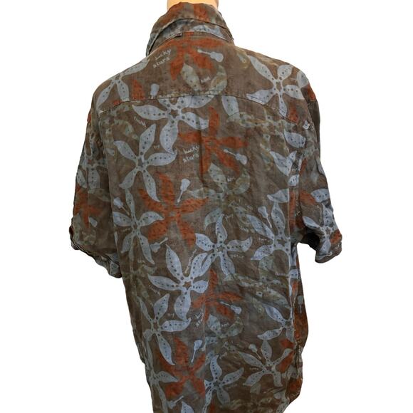 Margaritaville Linen Hawaiian Shirt, Size XL, Men's, 100% Linen - Picture 2 of 4